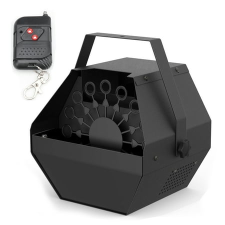 Professional Bubble Machine, Durable Metal Shell Bubble Maker with Remote Control, High Output, Portable Handle for Parties, Weddings, Disco, Stages, Xmas