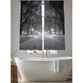 thumbnail image 5 of Winter Snowscape Sheer Curtains 63 Inch Length 2 Panels Set, Night Snow Landscape Trees Natural Voile Window Treatment Rod Pocket Curtains Sheers Drapes for Bedroom/Living Room/Kitchen 52x"63"x2, 5 of 7