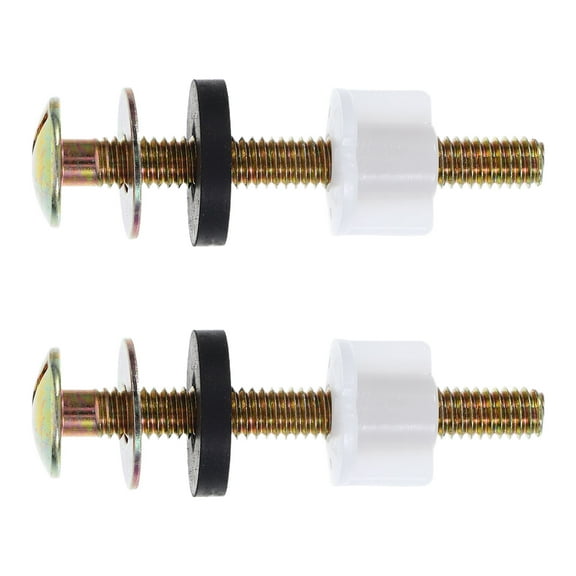 OUNONA 2pcs Universal Toilet Tank To Bowl Bolt Kit Heavy Duty Bolts Toilet Bolts With Waterproof Washers Gasket And Nuts Easy To Install