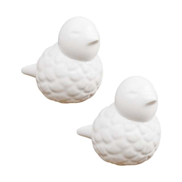 2 tapas de cerámica para inodoro, decoración para inodoro, fácil instalación, elegante y práctico repuesto con forma de pájaro para baño.