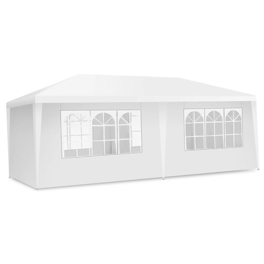 Aimee Lii 10 x 20 Feet 6 Sidewalls Canopy Tent with Carry Bag, Backyard Canopy Gazebo for Party Wedding BBQ Events, White