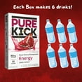 thumbnail image 3 of Pure Kick Black Cherry Pomegranate Singles to Go Zero Sugar Powdered Energy Drink Mix, Caffeine Vitamins Electrolytes Gluten Free Water Enhancer, 3 BOXES (6 packets each box) (18 packets total), 3 of 7