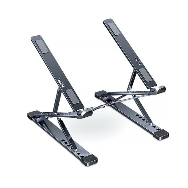 Monstrate Soporte plegable para computadora portátil, altura ajustable, ergonómico, tabletas para portátiles, soporte para de juegos, elevador de Cuadernos de escritura y cuadernos de bocetos Gris