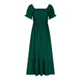thumbnail image 4 of Birdeem Mode Décontractée Été Col Carré Manches Courtes Robe Longue pour Femmes, 4 of 12