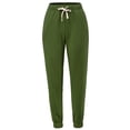 thumbnail image 1 of A2Y Women's Soft Fleece Drawstring Elastic Waist Stretch Pockets Joggers Sweatpants Army Green XL, 1 of 3