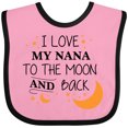 thumbnail image 3 of Inktastic I Love My Nana to the Moon and Back Boys or Girls Baby Bib, 3 of 4