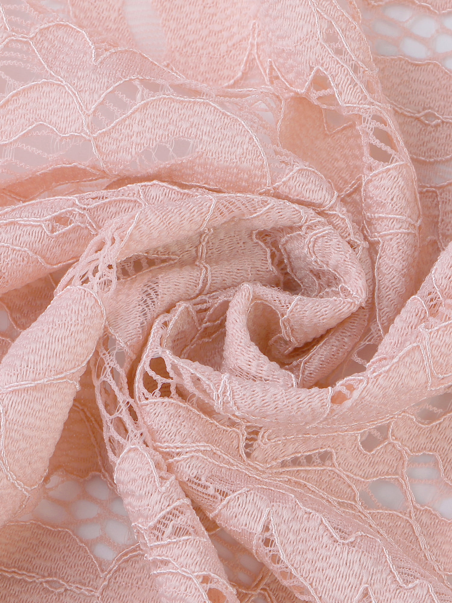 DARING DIVA Women's Ruffled Hem Floral Lace Crop Shrug Cardigan 3X-Large Pink