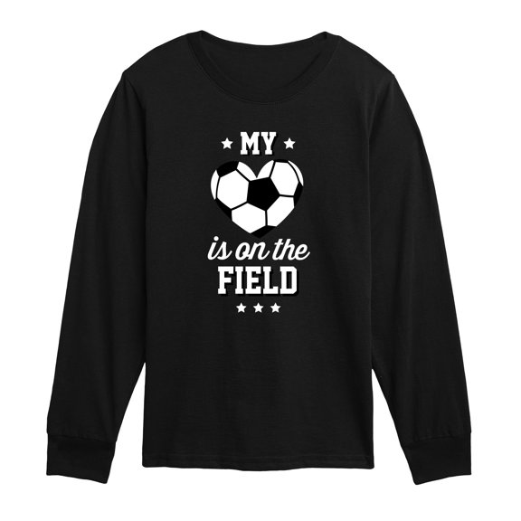 Instant Message - Heart is on the Field Toddler Long Sleeve Graphic T-Shirt