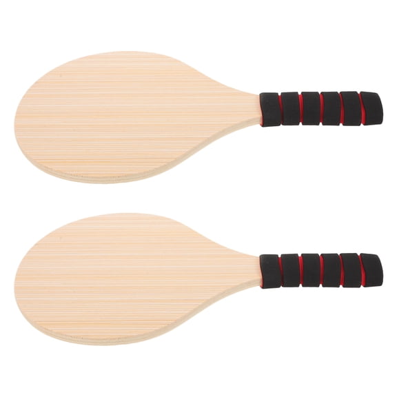 HAMPPLIES 2-Pack Lightweight Wooden Pickleball Paddles with Ergonomic Handle and Non- for Better Control