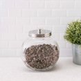 thumbnail image 2 of Large 91 oz. Round Glass Candy Storage Jar with Stainless Steel Top, Clear, 2 of 5
