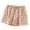 Coffee, variant on MOJOGO Women's Gingham Shorts Elastic Waist Homewear Pants Lightweight Breathable Casual Shorts for Summer XL