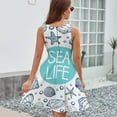 thumbnail image 6 of Seashells, Summer, Holidays Women's Tank Dress V Neck Sleeveless Summer Sundress, 6 of 7