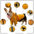thumbnail image 2 of Chubasquero para perros con capucha y arnés, chubasquero impermeable con tiras reflectantes, chubasquero para perros impermeable para perros pequeños y medianos, 2 of 6