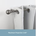 thumbnail image 4 of Kenney 5/8" Adjustable 2.5-3" Curtain Rod Mounting Brackets, Set of 2, Polished Pewter, 4 of 5