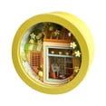 thumbnail image 1 of de madera con muebles, regalo elegante, juego de construcción artesanal hecho a mano, casa pequeña Amarillo Zulema Casa de muñecas en miniatura, 1 of 7