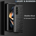 thumbnail image 6 of Compatible Samsung Galaxy Z Fold 5 Case,Premium Leather Luxury Business PU Non-Slip Grip Shockproof Bumper Full Body Protective Cover Phone Cases for Samsung Galaxy Z Fold 5 5G Case-Black, 6 of 14