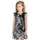 thumbnail image 1 of Fotbe Gothic Skull Floral Art Vestido de Dormir para Niñas de 3 a 10 Años, Mangas Cortas, Estilo Princesa, Pijama Camisón con Mangas Voladas-Medium, 1 of 6