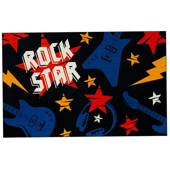 Mohawk Home Rock Star Printed Indoor Area Rug in Multi, 3'4"x5'