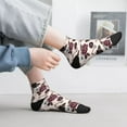 thumbnail image 2 of Pofeuu Retro Red Black Roses Print 30cm Socks, Adult Running Hiking Socks for Youth and Adult, 2 of 7