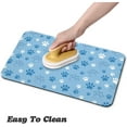 thumbnail image 4 of Dog Food Mat, Absorbent Water Bowl Mats Cat Pet Feeding Placemats Blue 16 * 24 inch, 4 of 6