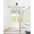 thumbnail image 6 of Independence Day Red Blue Star White Rod Pocket Valance Window Curtains,USA Flag Pentagram Kitchen Short Panel Valances Windows Treatment for Bedroom Laundry Room 54x18in, 6 of 7