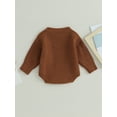thumbnail image 5 of Bagilaanoe Newborn Baby Girl Knit Romper Sweater Long Sleeve Bodysuits Letter Embroidery Pullover 3M 6M 9M 12M 24M Infant Warm Jumpers Tops Fall Loose Knitwear, 5 of 8