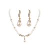 Crystals Angel Wings Pearl Beads Jewelry Choker Pendants Necklaces Earrings Sets