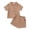 B05 outfits-Khaki, variant on Toddler Boy Clothes Baby Boys Summer Outfits Simple Color Short Sleeve T-Shirt Shorts Set Trendy Clothes Set Multicolor Green 2-3 Years