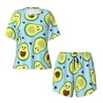 thumbnail image 4 of Picia Avocado and Hearts Pajamas Sets for Women Soft Short-Sleeved Pjs with Lounge Shorts Two Piece Sleepwear-4X-Large, 4 of 9