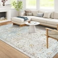 thumbnail image 4 of Wonnitar 8'x10' Gray Boho Area Rug, 8x10ft Rugs for Bedroom Girls Large Living Room Area Rugs Soft Floral Playroom Rug, Washable Rugs Non Slip Pastel Rug for Bedroom Living Room Carpet, 4 of 9