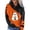 Grey, variant on Oversized Hoodies for Women Halloween Retro Color Blocked Printed Long Sleeved Drawstring Fall Winter Clothes