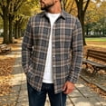 thumbnail image 2 of YODETEY Men's Classic Plaid Long Sleeve Button Down Flannel Shirt,Regular Fit Plaid Dress Shirts,Size S-2XL, 2 of 7