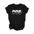 thumbnail image 1 of 905 Hamilton Ontarion Canada Area Code City Skyline Gift - Unisex T-Shirt - Inspired X, 1 of 1