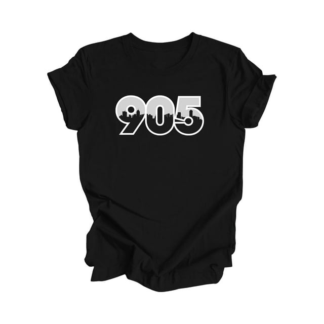 905 Hamilton Ontarion Canada Code Régional Skyline de la Ville Cadeau - T-Shirt Unisexe - Inspired X