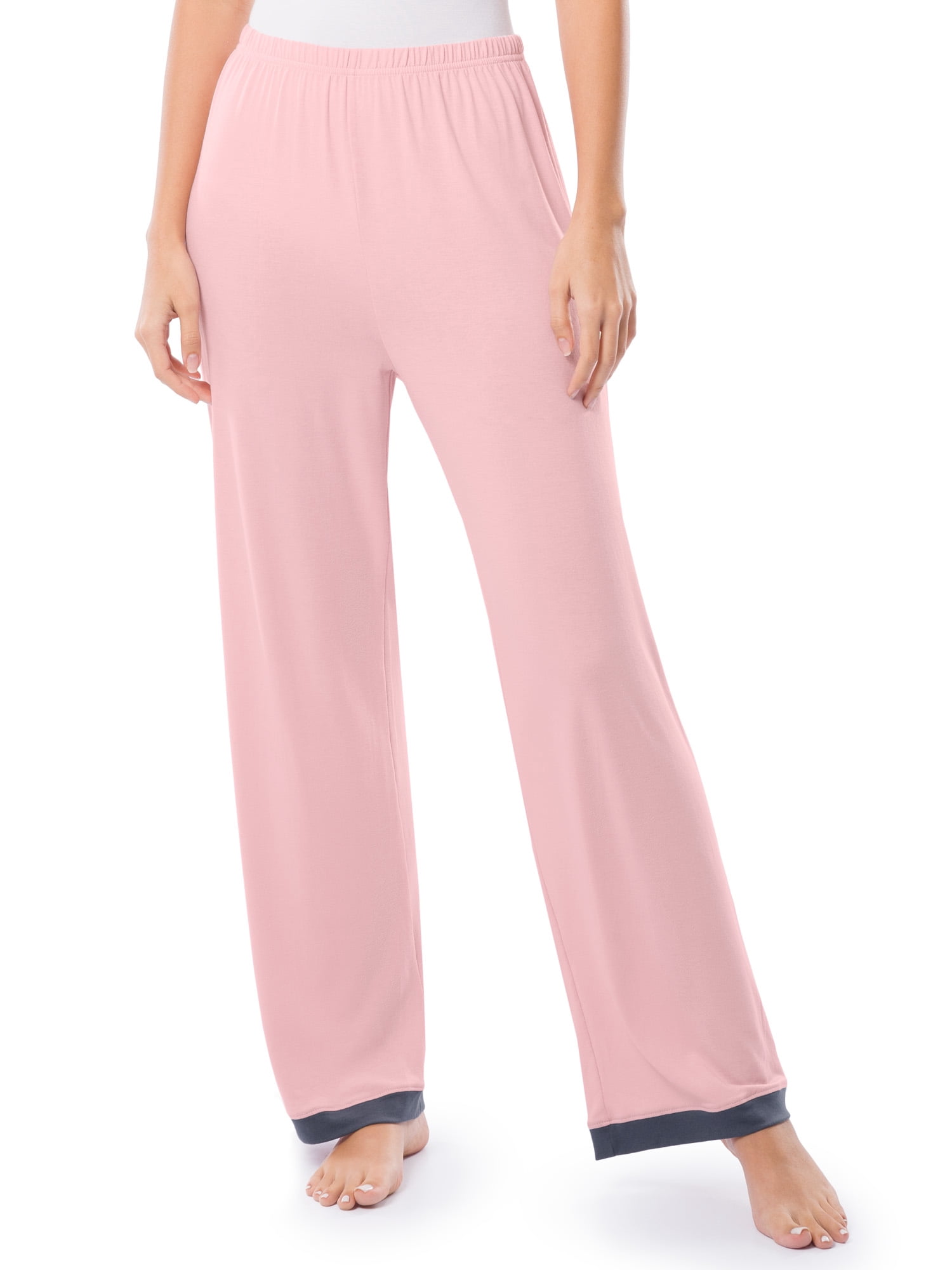 Fruit of the Loom Women's Soft & Breathable V-Neck Short Sleeve Top & Pajama Pant Set, Sizes S-4X
