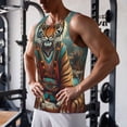 thumbnail image 5 of Salouo Pond Meditating Tiger for Men's Tank Tops,Sleeveless Muscle Shirts for Men Quick Dry Workout Tank Top Gym Muscle Tee Fitness Bodybuilding Sleeveless T Shirt-X-Large, 5 of 7