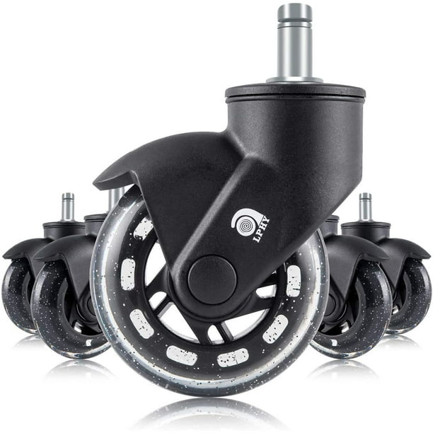 LPHY Office Chair Caster Wheels (Set of 5) 3'' Smooth Rolling Heavy
