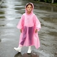 thumbnail image 5 of Mifsaly Kids Disposable Rain Poncho Boys Girls Oversized Waterproof Hooded Rain Coat Lightweight Hiking Outdoor Play Rain Jacket, 5 of 6