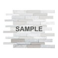 thumbnail image 1 of Sample - Silver White Cinderella Gray Calacatta Marble Stone Infused Glass Mosaic Tile, 1 of 6