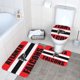 thumbnail image 3 of Juego de alfombras de baño de 3 piezas del equipo Atlanta Alfombra antideslizante para baño de 24 x 16 pulgadas, 3 of 7