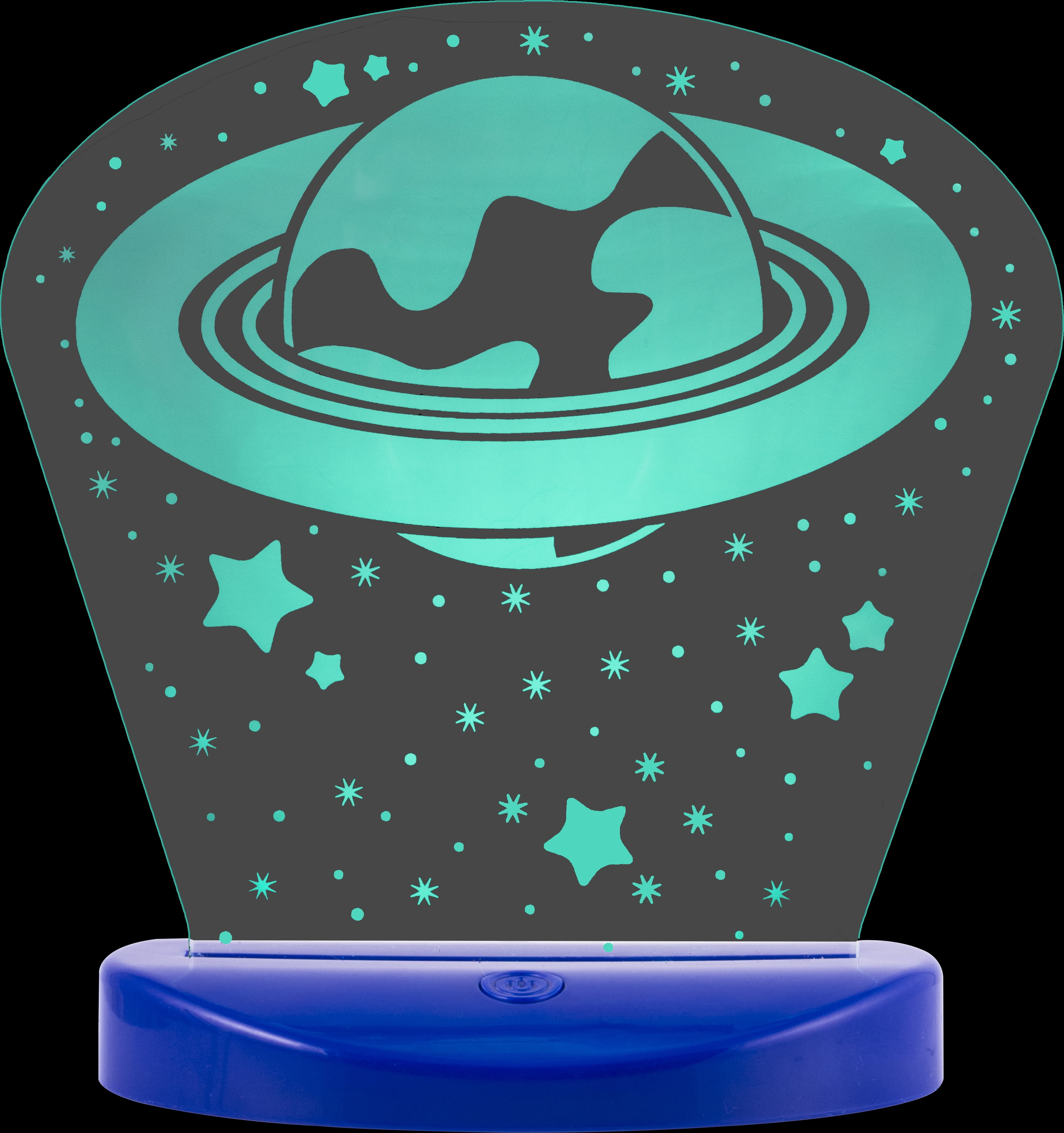 Lights By Night ColorChanging Table Top Night Light, Saturn and Stars Design, USB Powered