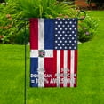 thumbnail image 4 of Flag American Half Dominican Flag Dominican American Friendship Dominican Republic U.S.A Proud Garden Flag, Double-Sided Decorative Outdoor Flag, Patriotic Polyester Yard Flag 12 x 18 in, 4 of 5