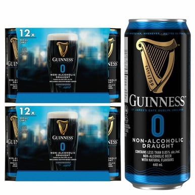Guinness Zero Non-Alcoholic 12-pack 440mL/14.88oz (2/Case)