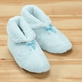 thumbnail image 2 of Womens Chenille Slippers, Foam Cushioned Footbed, Non Slip Sole, Womens Fashion - Size  X-Large, Blue, 2 of 7