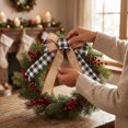 thumbnail image 6 of Dalxymotic Christmas Bow Hanging Decoration, Holiday Tree Wreath Door Wall Accent, Festive Home Party Arrangement Bow, Bow Decor, Christmas Decoration for Tree, Wreath, Door, Wall, 6 of 6