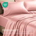 thumbnail image 5 of Satin Sheets California King [4-Piece, Pink] Luxury Silky Bed Sheets - Extra Soft 1800 Microfiber Sheet Set, Wrinkle, Fade, Stain Resistant - Deep Pocket Fitted Sheet, Flat Sheet, Pillow Cases, 5 of 8