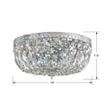 thumbnail image 4 of 714-OB-CL-S-Crystorama Lighting-3 Light Flush Mount in Classic Style - 14 Inches Wide by 7.5 Inches High-Olde Brass Finish-Swarovski Strass Crystal, 4 of 6