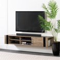 thumbnail image 2 of Pemberly Row Farmhouse Wood Wall Mounted Media Console for TVs up to 68" in Oak, 2 of 4