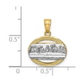 thumbnail image 2 of 14k With Rhodium The Last Super Pendant Necklace 19mm long Pendant for Women - 1.0 Grams, 2 of 2