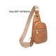 thumbnail image 4 of Bolso bandolera para mujer, bolso cruzado, bolso de pecho, moda, portátil, de cuero de PU, ligero, versátil, bolso bandolera para senderismo al aire l Marrón claro, 4 of 8